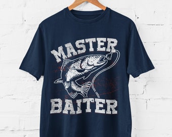 Funny Fishing T Shirt Master Baiter sizes Small to 6XL FB5 gift for fisherman slightly rude
