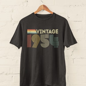 Vintage 1954 Retro 70e verjaardag T-shirt 2024 zeventigste cadeau-ideeën BY100 afbeelding 7