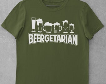 Beergetarian Funny Beer T Shirt like vegetarian except beer