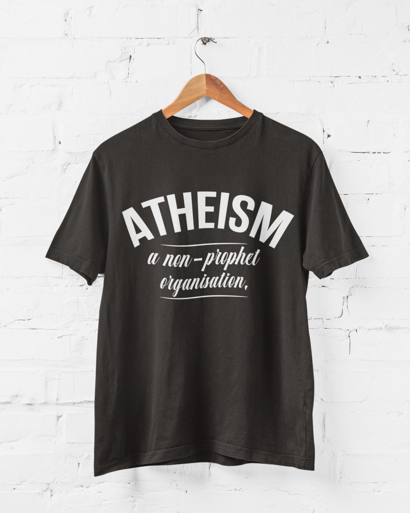 T-shirt Homme Coton Gildan – Message Humour Athée/athéisme – Neuf Sans étiquettes