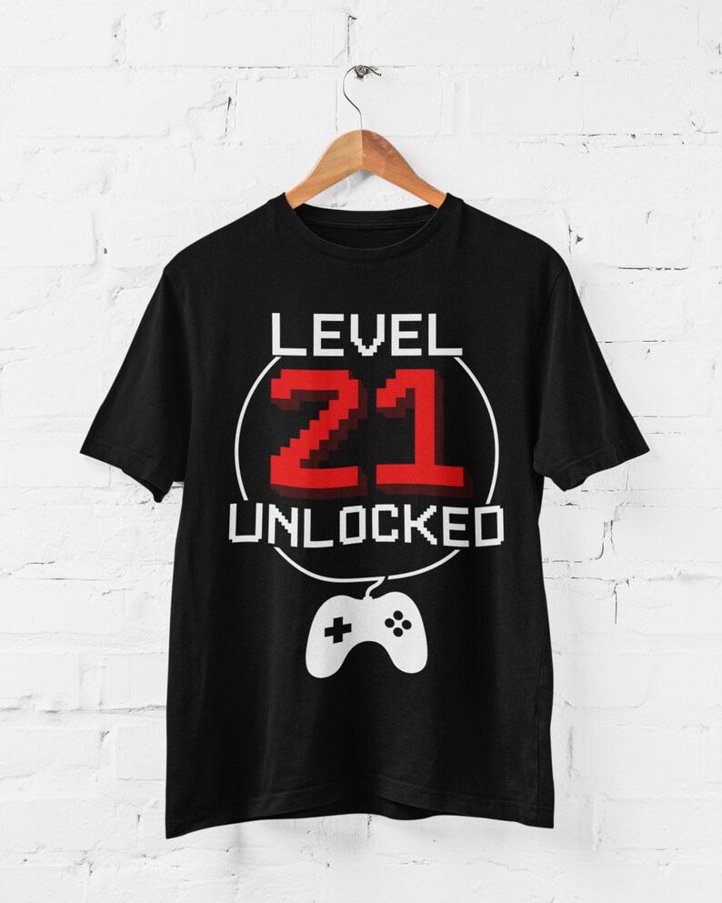 Level 21 Unlocked Funny 21st Birthday T Shirt Gamer Style - Etsy