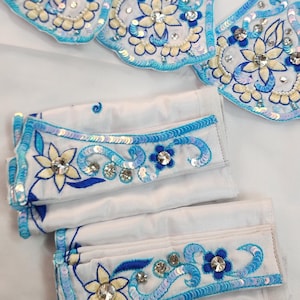Vrindavan Handmade Gaura Nitai Dress – Embroidered Outfit for Deities, Perfect for Worship or Festivals