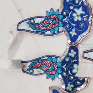 Handgefertigtes Gaura Nitai Outfit, atemberaubendes Stickerei-Deity-Kleid für alle Größen, Seidenstoff Dhoti Kurta Set, perfekt für ISKCON Devotees,