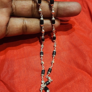 Pure Silver Tulsi Mala Beads | Vrindavan Holy Tulsi Japa Mala | Spiritual Beads for Meditation & Devotion