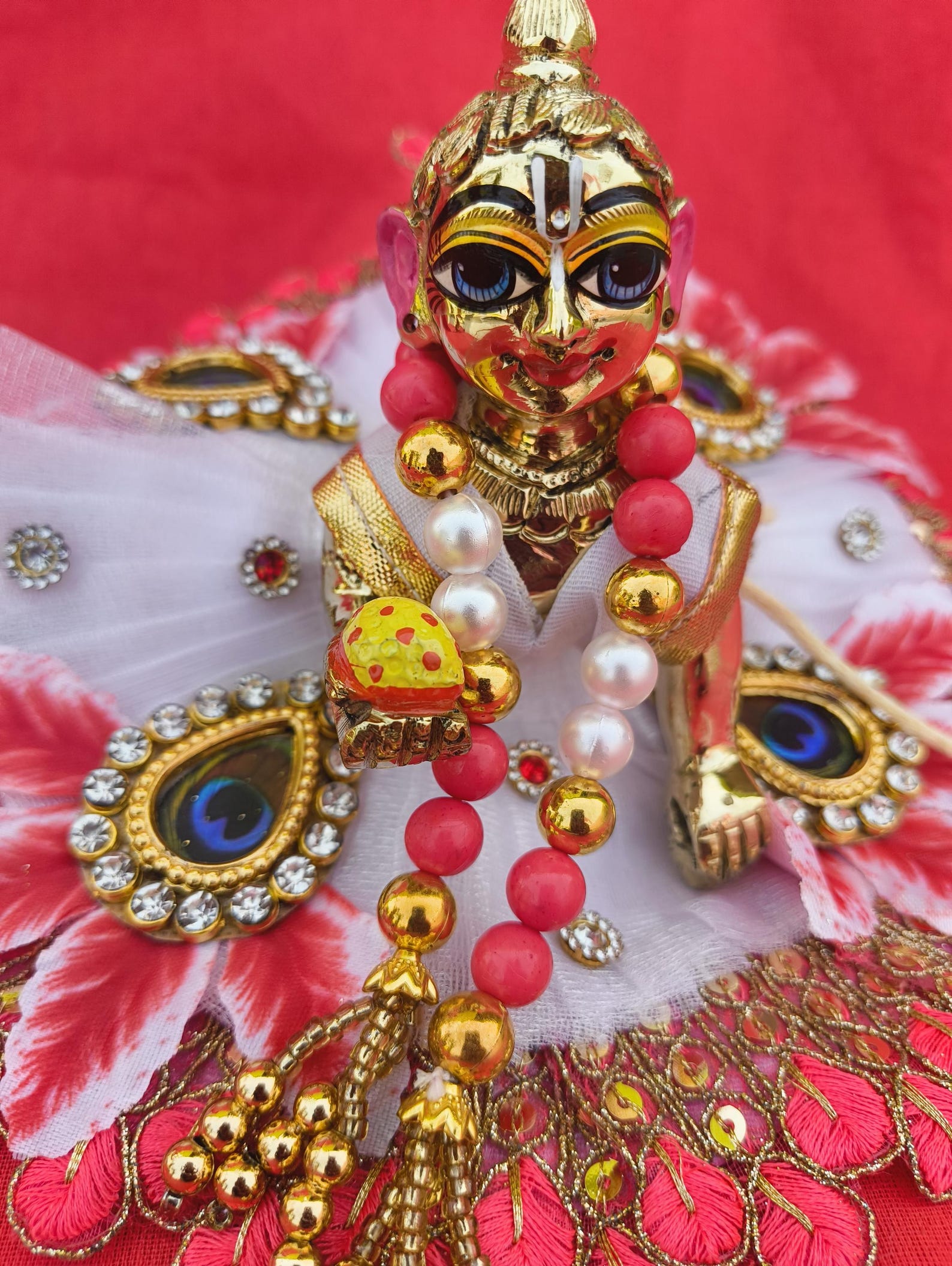 5-inch Brass Laddu Gopal Idol | Handmade Bal Gopal Murti | Krishna ...