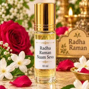 Radha Raman Attar 10ml, Vrindavan Temple Perfume Oil, Shri Radha Raman Ji Seva Fragrance, Rare Devotional Indian Attar