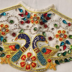 Radha Krishna Handmade Embroidery Dress | Zari Work Temple Outfit