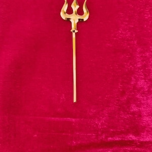 Lord Shiva’s Trident | 3.5-Inch Trishul for Pooja Room | Divine Protection | Vrindavan Blessed