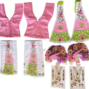 gaur nitayi dress with  mukut