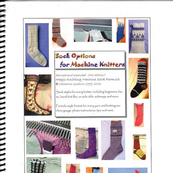 Sock Options for Machine Knitters Digital Pattern booklet for Machine Knitters