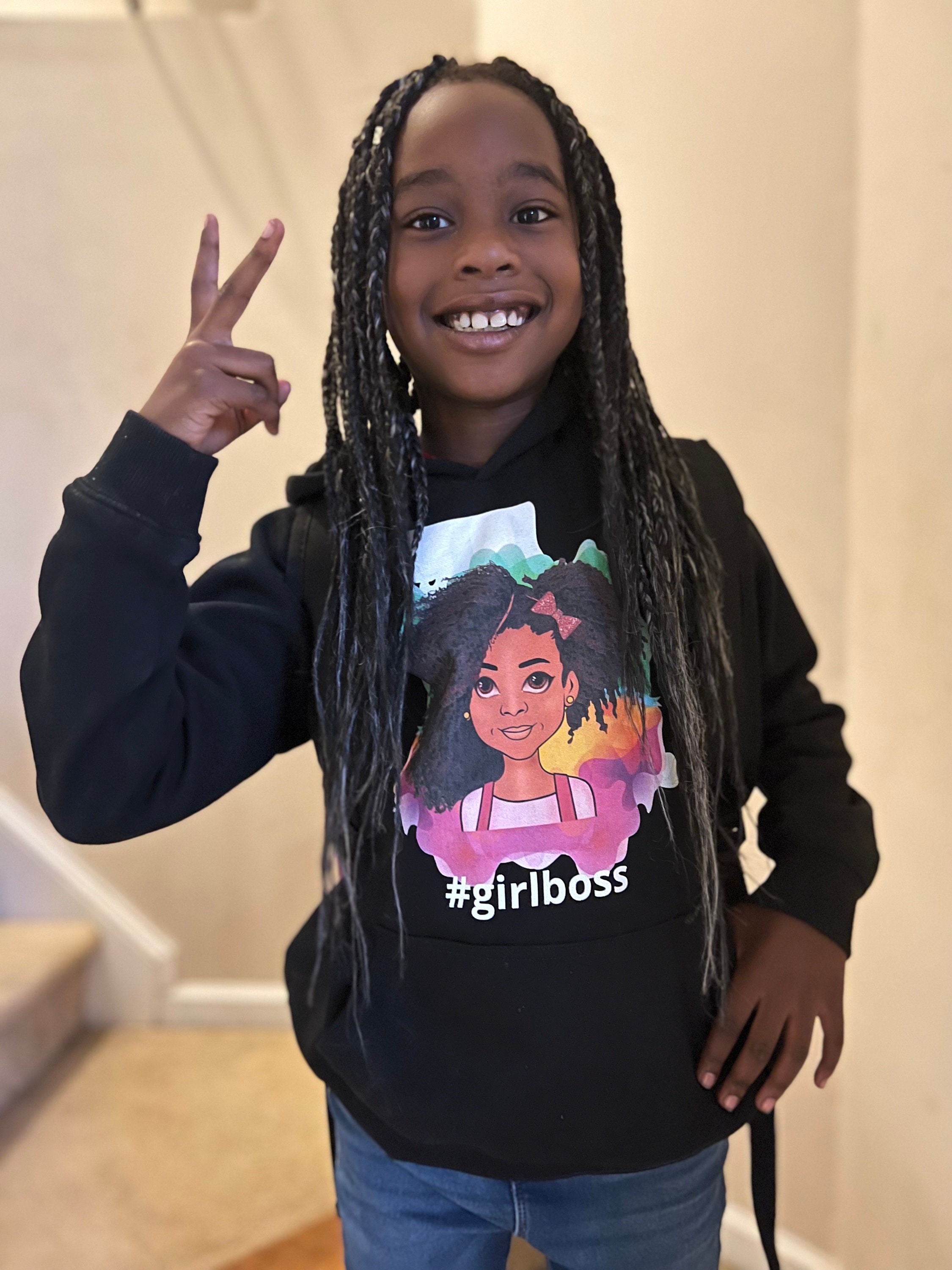Girl Boss Children's Hoodie, Mini Boss Sweatshirt, Future Leader Shirt, Black Girl Boss