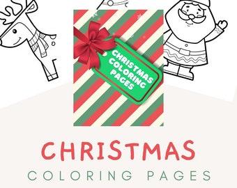Coloring Pages: Christmas Coloring Book | Kids Coloring Book | 45 Digital Coloring Pages Printable PDF Download | Xmas coloring
