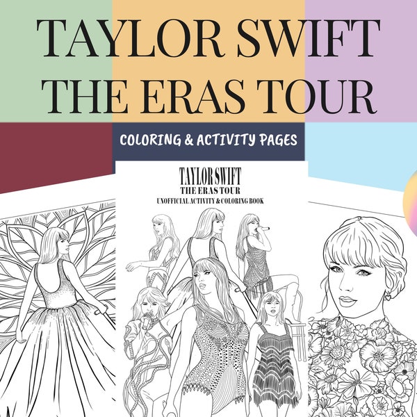 Taylor Swift Eras Tour Coloring Pages: Downloadable Printable Perfect for Swifties & Music Fans!