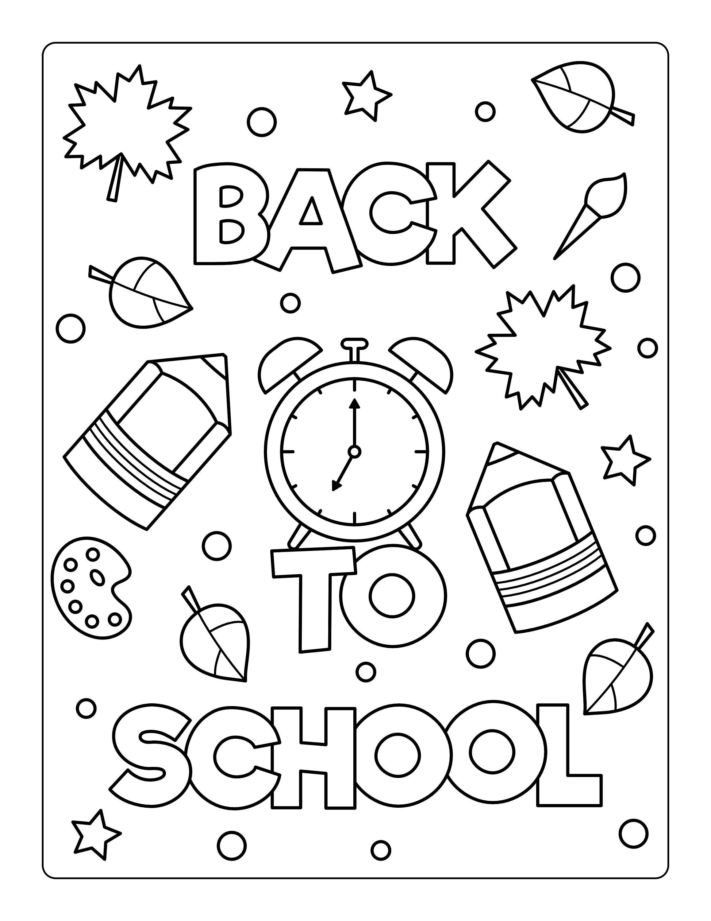 Back to School Coloring and Activity Pages: Downloadable Printable for ...