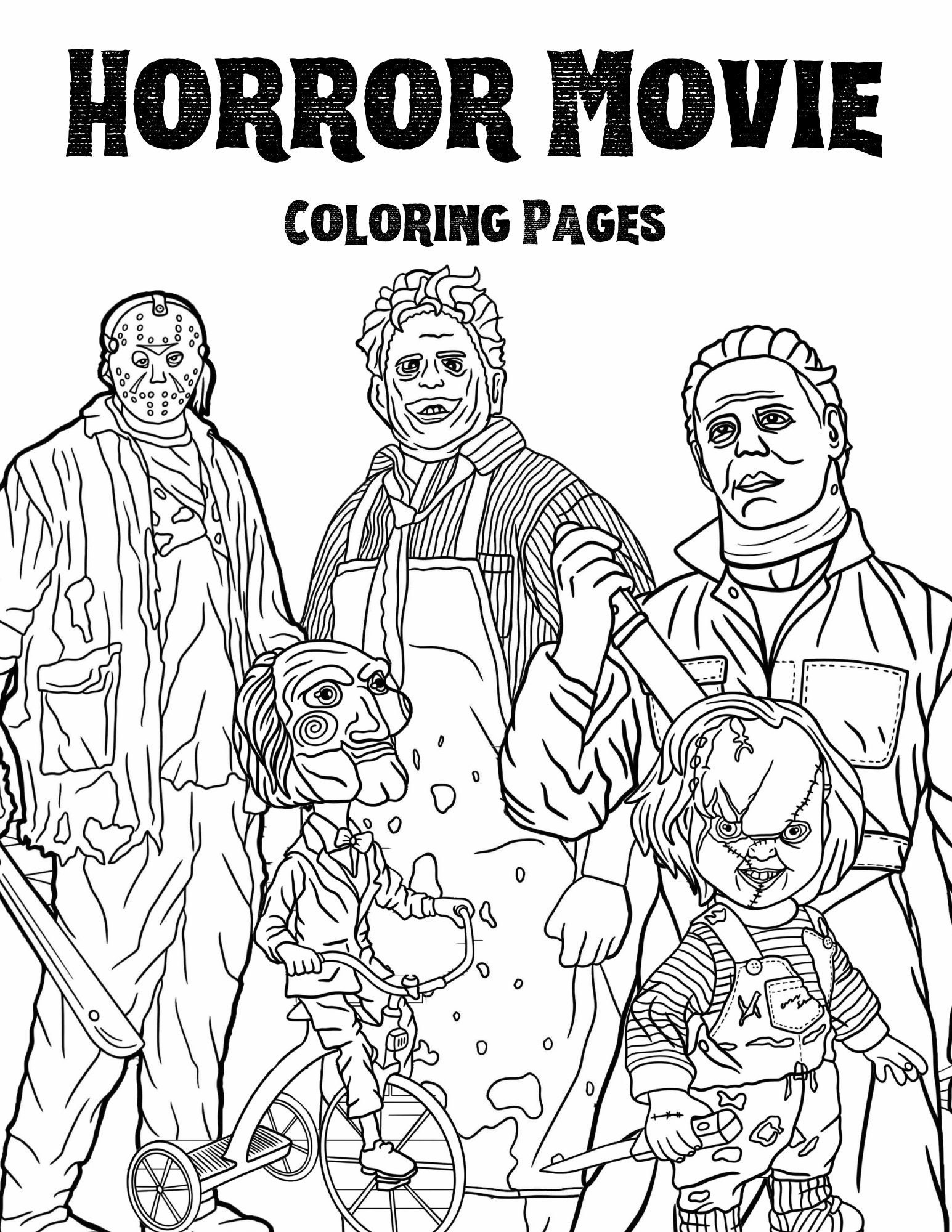Imagine Extraordinary Printable Horror Movie Coloring Pages for A Fun Imagine Extraordinary Printable Horror Movie Coloring Pages for A Fun