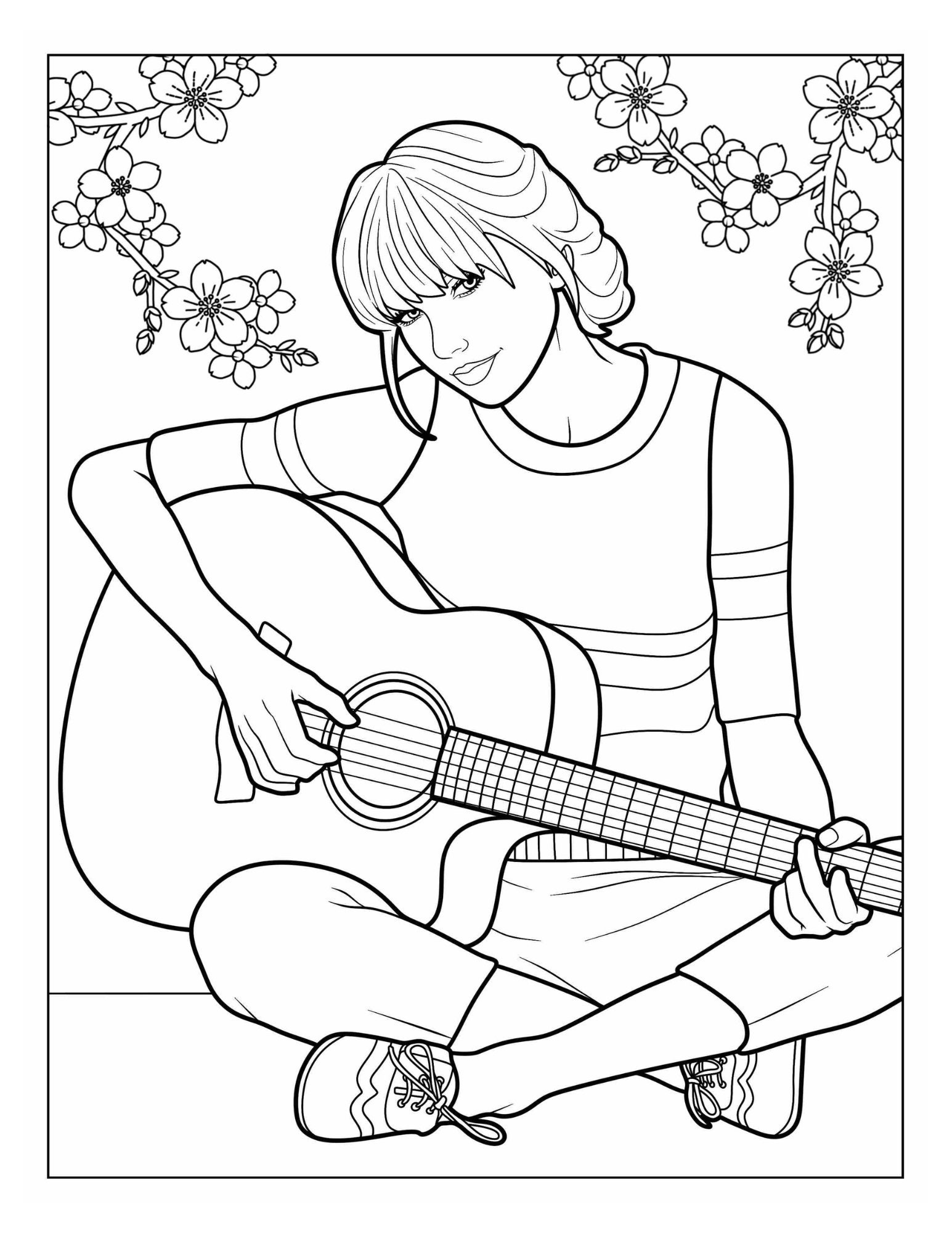 Taylor Swift Tour/albums Coloring Pages: Downloadable Printable Perfect