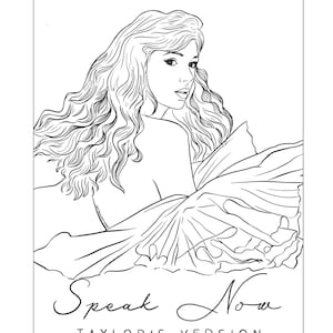 Taylor Swift Tour/albums Coloring Pages: Downloadable Printable Perfect ...