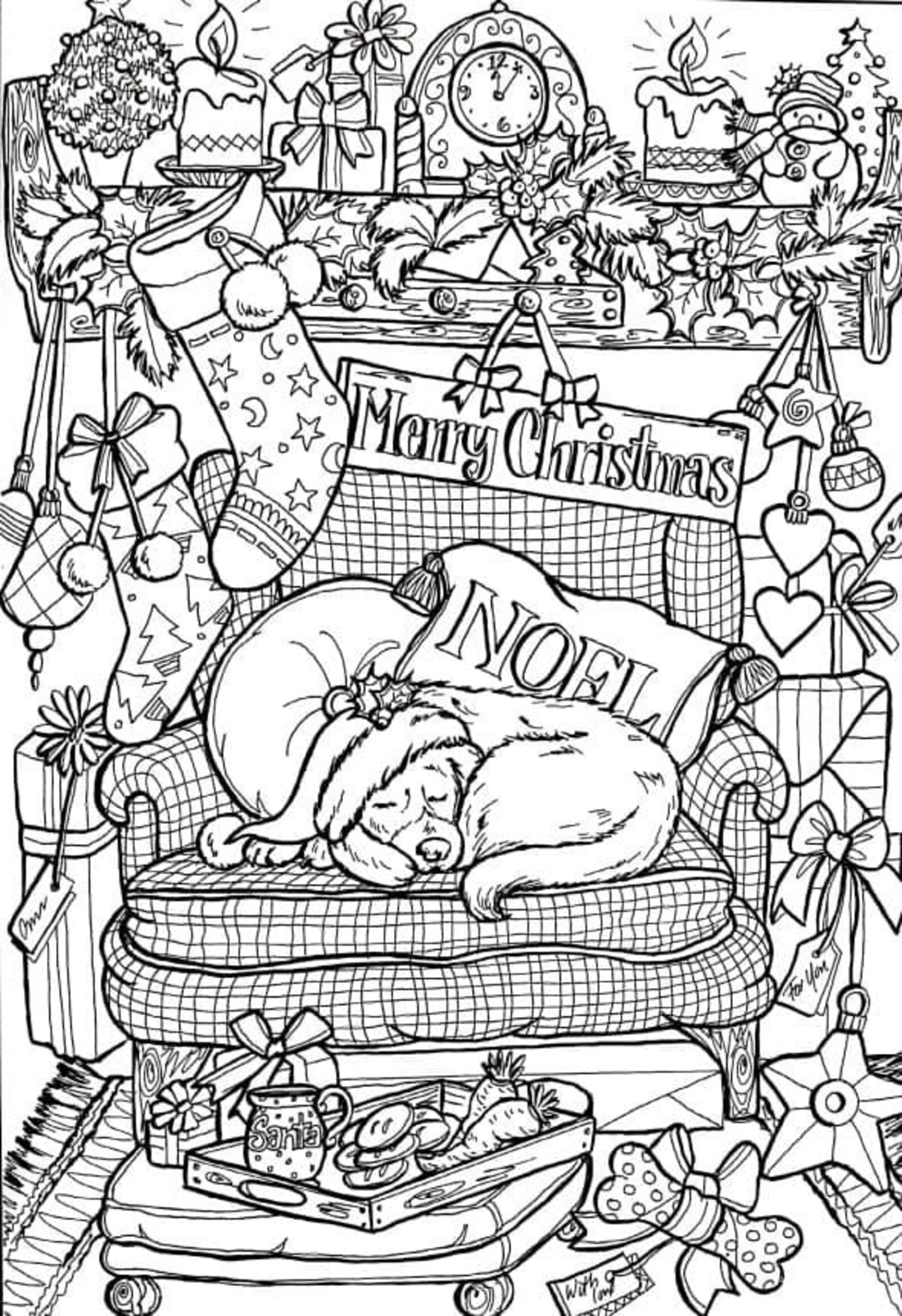 Coloring Pages: Christmas Coloring Book | Adult Coloring Book | 25 ...