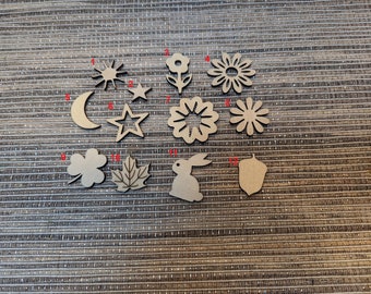 Laser cut assorted miniatures.