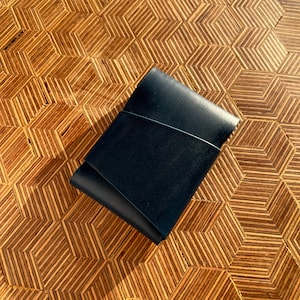 Portefeuille porte-carte en cuir Origami fait à la main | Porte-carte en cuir | | en cuir Buttero Portefeuille minimaliste en cuir