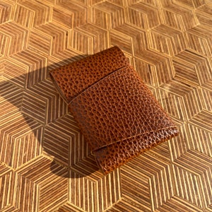 Portefeuille de titulaire de carte en cuir origami fait à la main | Titulaire de carte en cuir | Dollaro Cuir | Portefeuille minimaliste en cuir