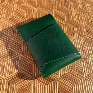 Portefeuille porte-carte en cuir Origami fait à la main | Porte-carte en cuir | | en cuir Buttero Portefeuille minimaliste en cuir