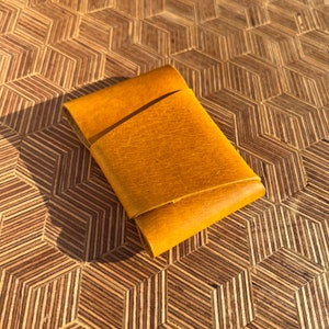 Portefeuille porte-carte en cuir Origami fait à la main | Porte-carte en cuir | | en cuir Buttero Portefeuille minimaliste en cuir