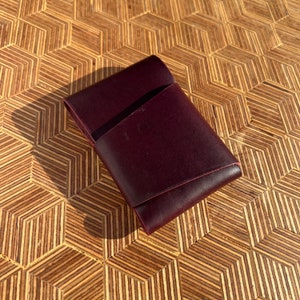 Portefeuille porte-carte en cuir Origami fait à la main | Porte-carte en cuir | | en cuir Buttero Portefeuille minimaliste en cuir