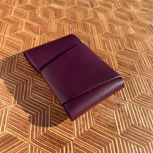 Portefeuille porte-carte en cuir Origami fait à la main | Porte-carte en cuir | | en cuir Buttero Portefeuille minimaliste en cuir
