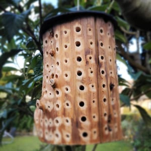 Sondre Natural Wooden Insect Hotel Natural Rustic Wild Bee Nesting Aid Insect House Garden Art 2025 Functional and Decorative