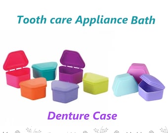 Denture Box Denture Case Denture Bath Retainer Case 3'Inch Deep (Ready For Customization)