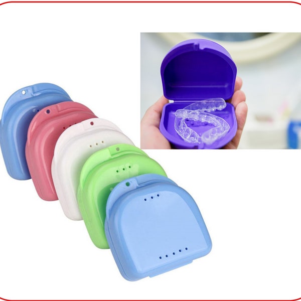 Dental Mouthguard Retainer Case Holder, 1" inch Deep, Snap Closure