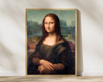 Mona Lisa Art print, Portrait By  Leonardo da Vinci, Instant Digital download, High quality printable poster.