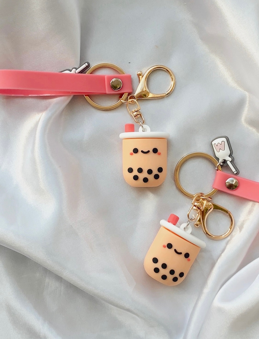 Boba Tea Charm Keychain Keyring Kawaii /boba Bubble Tea Keychains