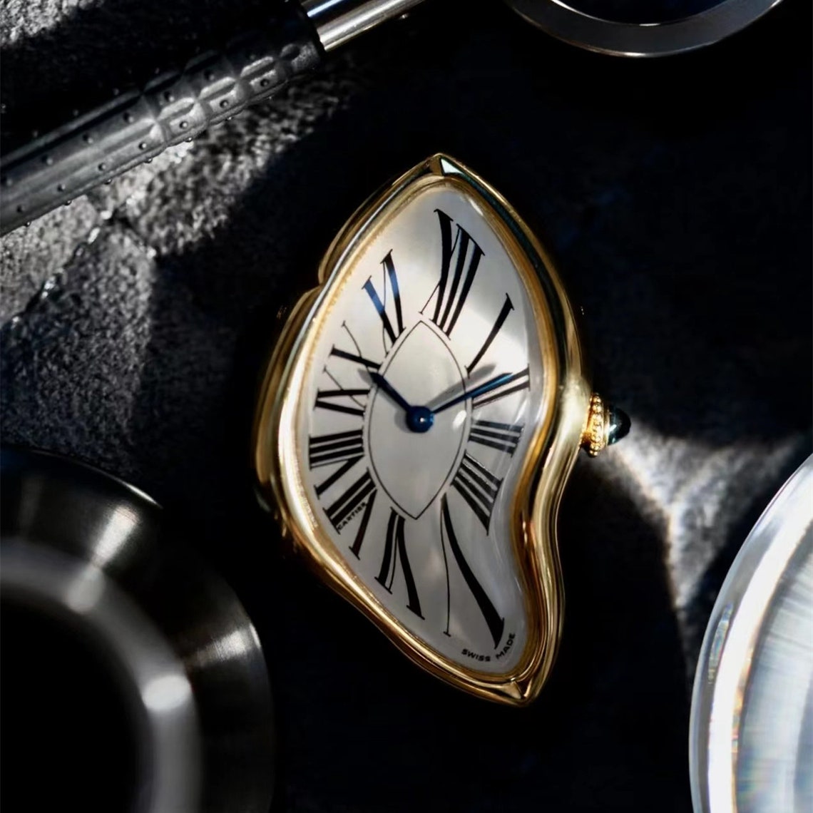 Salvador Dali Inspired Leather Wrap Watch Cartier Crash Etsy
