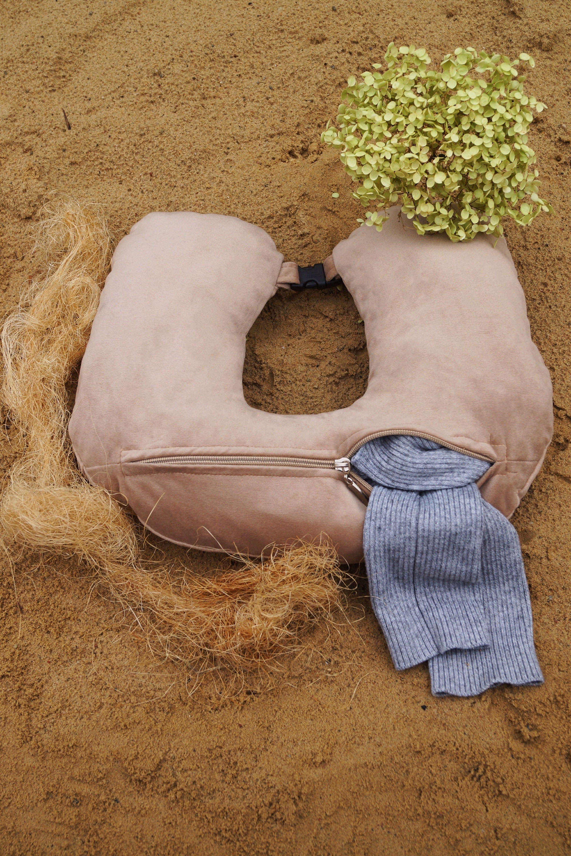 Travel Neck Pillow Cover/ Pillowcase Fill With Clothes to Etsy UK