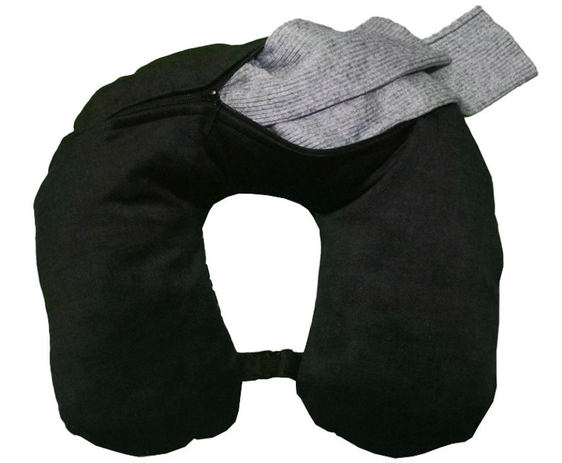 Travel Neck Pillow Cover/ Pillowcase fill with clothes to expand your plane carry on Hand Luggage/perfect gift for traveler/ reisekissen image 2