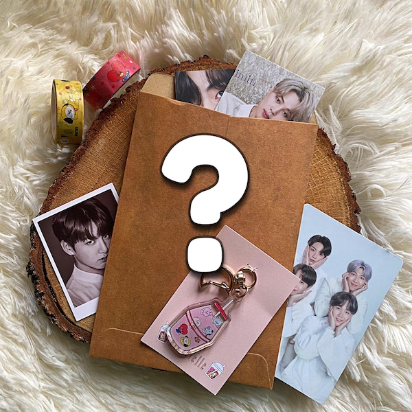 BTS MYSTERY Envelope / Enveloppe Mystère BTS / Bt21 / Bts / Tarjetas Bts / Llavero Bts / Cartes Bts / Caja misteriosa Kpop / Llavero Bt21 / Corea