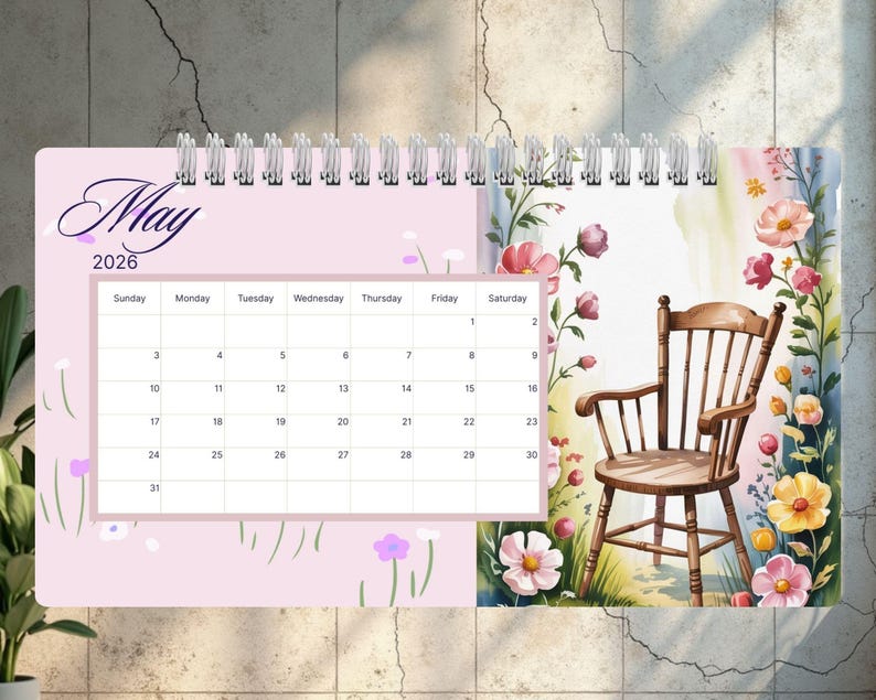 2026 Floral Watercolor Printable Calendar – Elegant Monthly Calendar ...