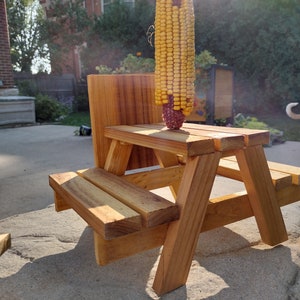 Squirrel Feeder Picnic Table