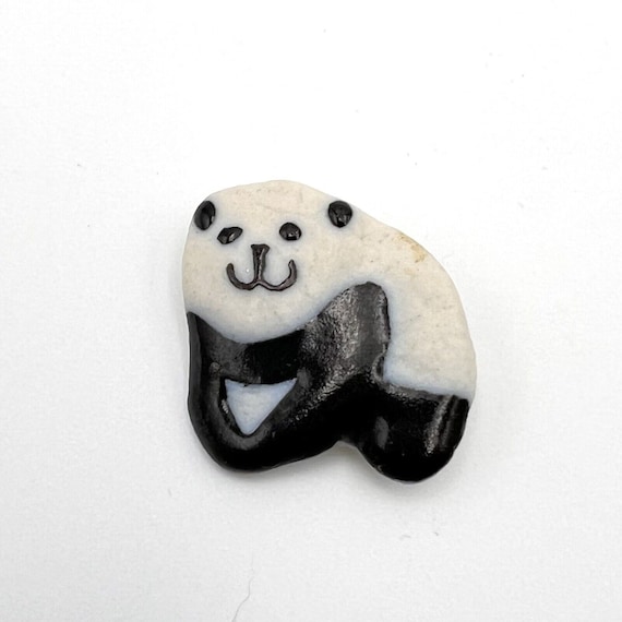 Vintage Panda Bear Mini Small Brooch Pin Gift