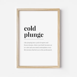 Póster de baño de hielo - Impresión divertida - Descarga digital (PDF imprimible)