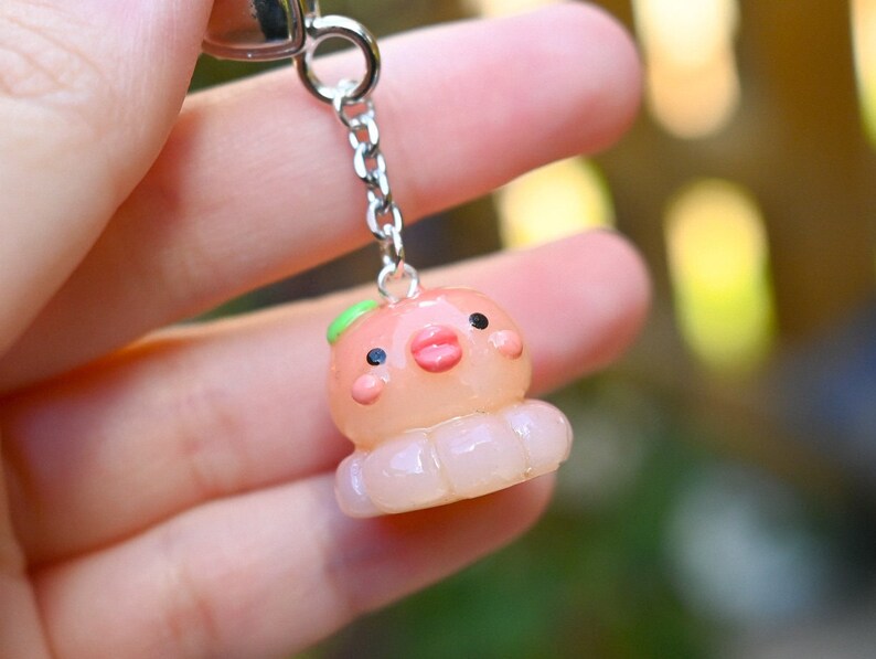 Peach Jelly Squid peachoo Polymer Clay Keychain Etsy