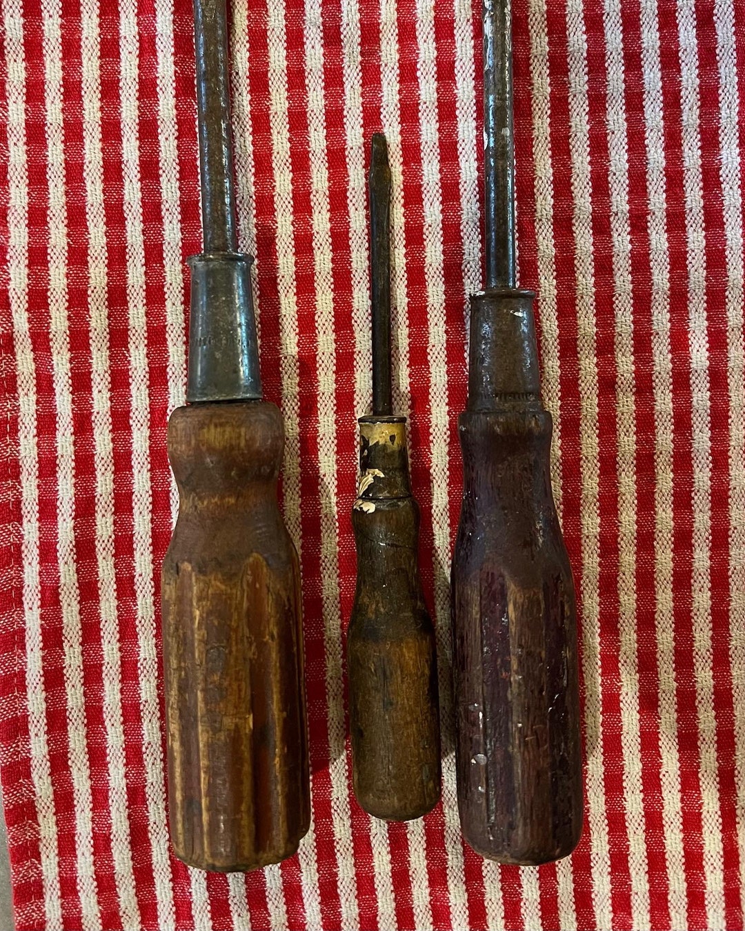 Vintage Wooden Handle Screwdriver Set 3 Etsy