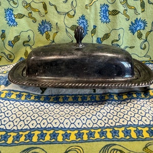 Vintage Silverplate Butter dish with Cover