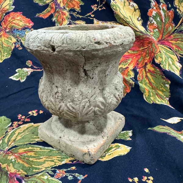 Vintage Style Mini Concrete Urn Planter