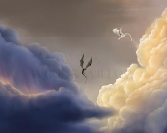 Fourth Wing inspired digital desktop wallpaper, Fantasy Dragon, 4K desktop wallpaper, hand drawn fantasy desktop wallpaper