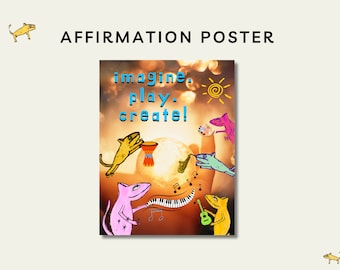 Affirmation Poster for Music Students, Music Teaching Studio Wall Art, Music Posters, Music Classroom Art, Music Affirmations,  Wall Art,