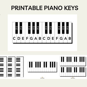 Tasti di pianoforte stampabili, Educazione musicale, Valore della nota musicale, Aula di musica, Poster di teoria musicale, Poster Montessori, sala pianoforte