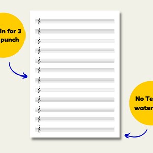 Printable 12 Stave Treble Clef Manuscript, Blank Manuscript, Treble ...